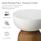 Glitzhome® 17.75" Geometric Faux Terrazzo & Wood Texture Garden Stool